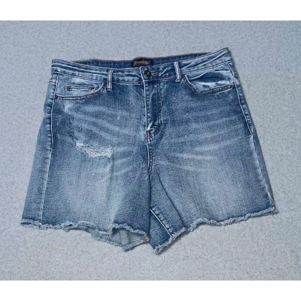 Threadgrit Cutt Off Denim Jean Shorts Jhorts Womens 30 Blue Medium Wash
